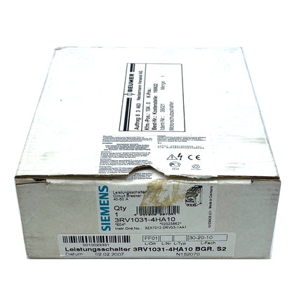 Siemens 3RV1031-4HA10 02023862 Leistungsschalter
