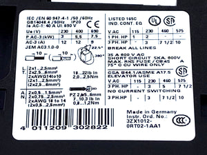 Siemens 3RT1024-1BB44 Leistungsschütz AC-3 12 A, 5,5 kW / 400 V DC 24 V 3-polig