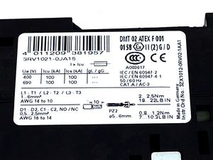 Siemens 3RV1021-0JA15 Leistungsschalter 0,7...1 A 1S+1Ö